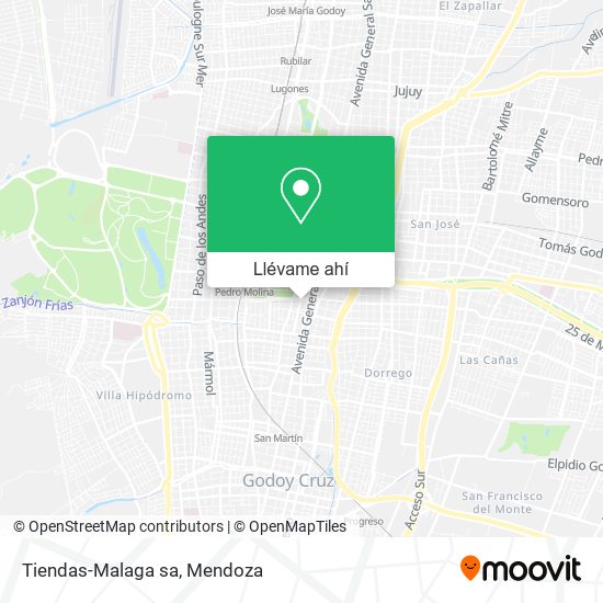 Mapa de Tiendas-Malaga sa