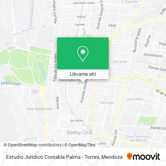 Mapa de Estudio Juridico Contable Palma - Torres