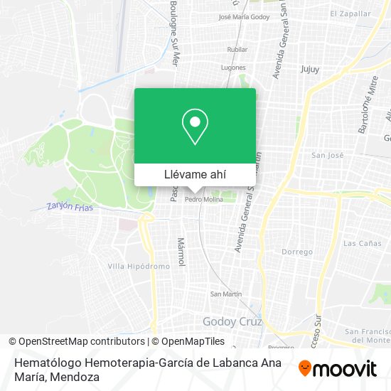 Mapa de Hematólogo Hemoterapia-García de Labanca Ana María