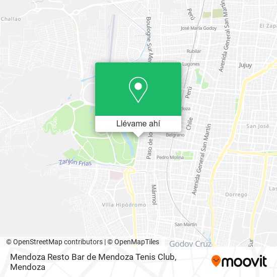 Mapa de Mendoza Resto Bar de Mendoza Tenis Club