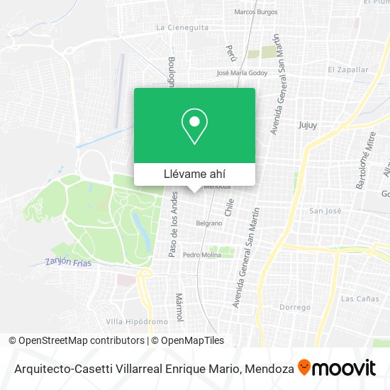 Mapa de Arquitecto-Casetti Villarreal Enrique Mario
