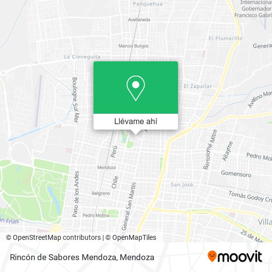 Mapa de Rincón de Sabores Mendoza