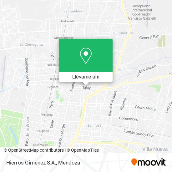 Mapa de Hierros Gimenez S.A.