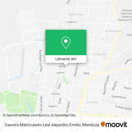 Mapa de Gasista Matriculado-Leal Alejandro Emilio