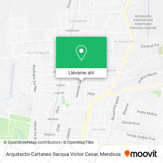 Mapa de Arquitecto-Cattaneo Ilacqua Victor Cesar