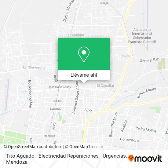 Mapa de Tito Aguado - Electricidad Reparaciones - Urgencias