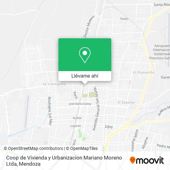 Mapa de Coop de Vivienda y Urbanizacion Mariano Moreno Ltda