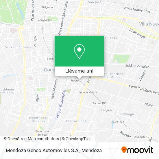 Mapa de Mendoza Genco Automóviles S.A.