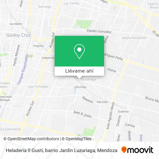 Mapa de Heladeria Il Gusti, barrio Jardin Luzuriaga