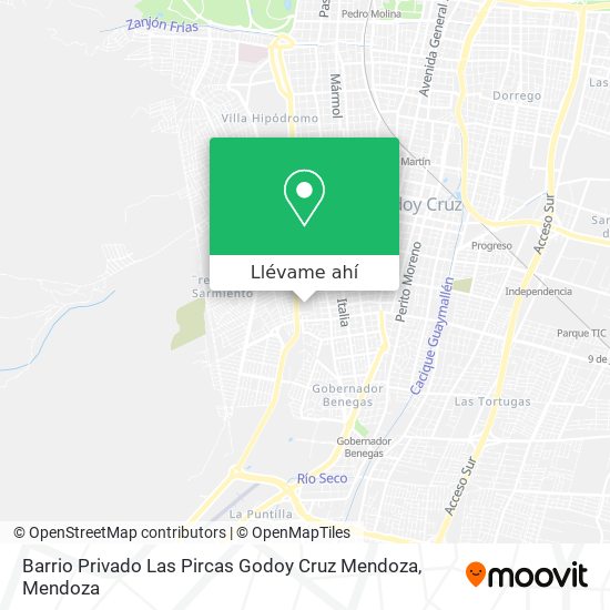 Mapa de Barrio Privado Las Pircas Godoy Cruz Mendoza