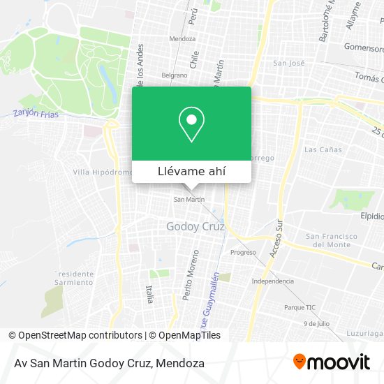 Mapa de Av San Martin Godoy Cruz
