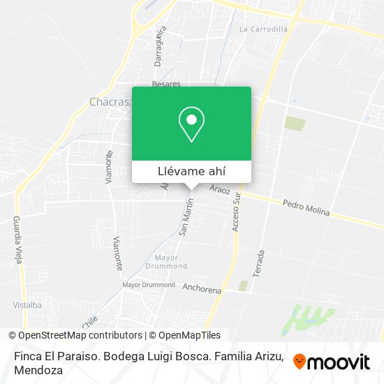 Mapa de Finca El Paraiso. Bodega Luigi Bosca. Familia Arizu