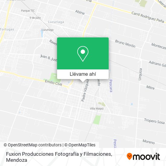 Mapa de Fuxion Producciones Fotografía y Filmaciones