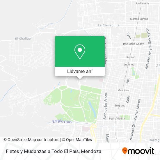 Mapa de Fletes y Mudanzas a Todo El País