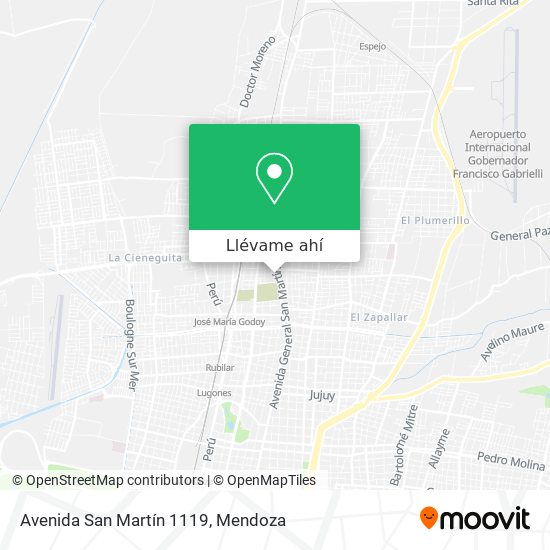 Mapa de Avenida San Martín 1119