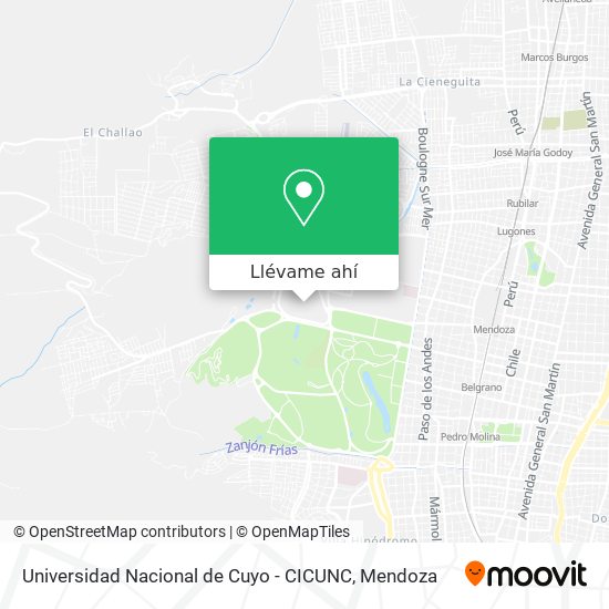 Mapa de Universidad Nacional de Cuyo - CICUNC