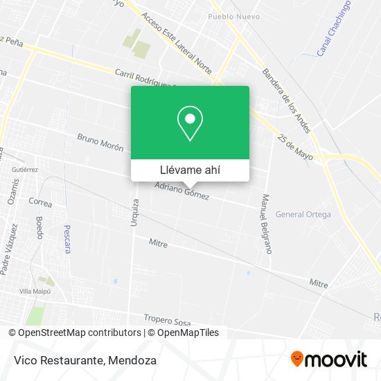 Mapa de Vico Restaurante