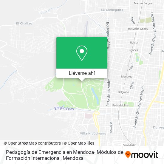 Mapa de Pedagogía de Emergencia en Mendoza- Módulos de Formación Internacional