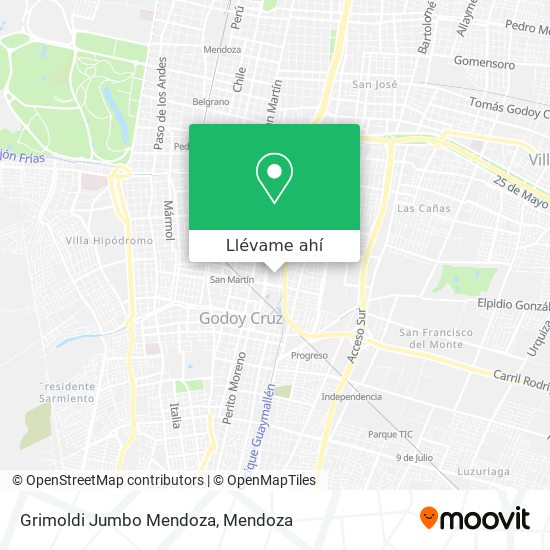 Mapa de Grimoldi Jumbo Mendoza