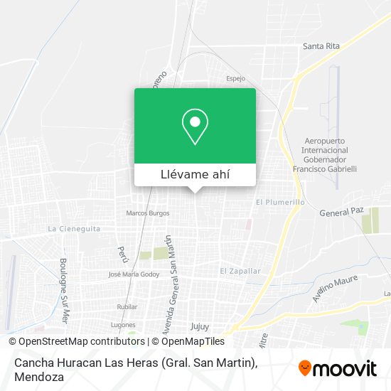 Mapa de Cancha Huracan Las Heras (Gral. San Martin)