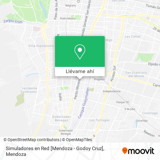Mapa de Simuladores en Red [Mendoza - Godoy Cruz]
