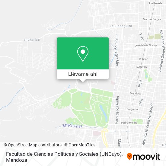 Mapa de Facultad de Ciencias Políticas y Sociales (UNCuyo)