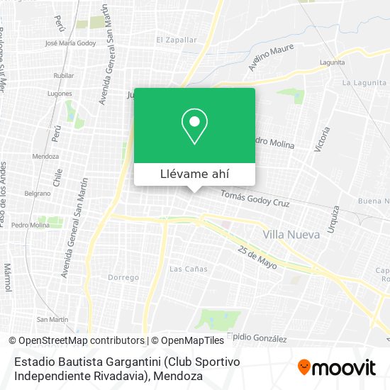 Mapa de Estadio Bautista Gargantini (Club Sportivo Independiente Rivadavia)