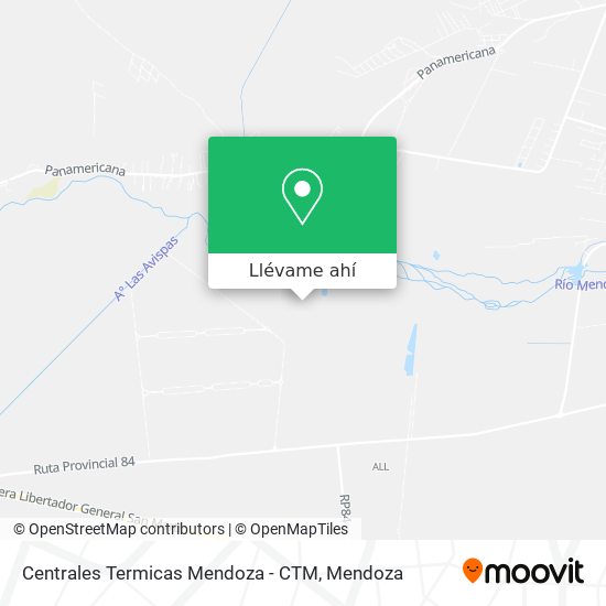 Mapa de Centrales Termicas Mendoza - CTM