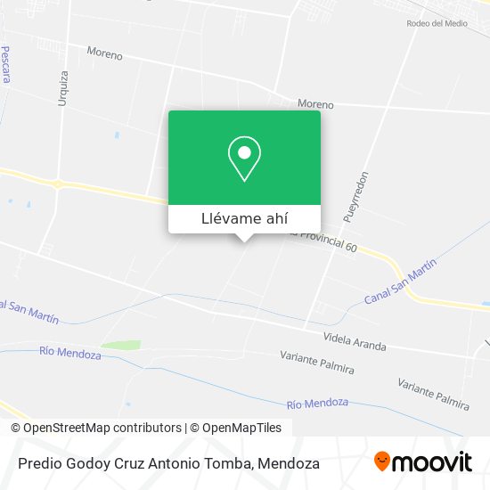 Mapa de Predio Godoy Cruz Antonio Tomba