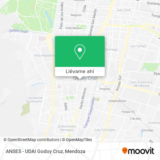 Mapa de ANSES - UDAI Godoy Cruz