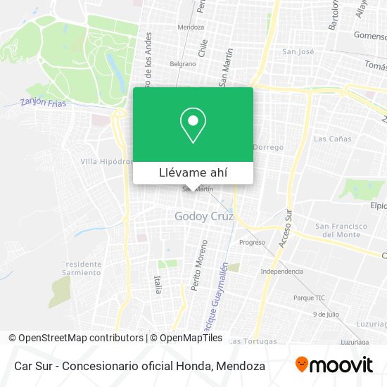 Mapa de Car Sur - Concesionario oficial Honda