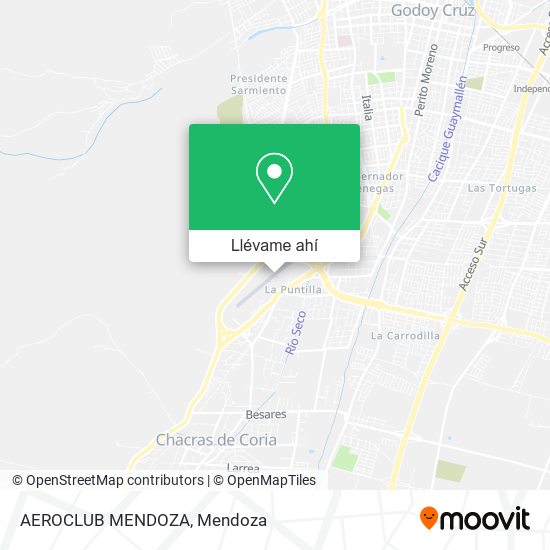 Mapa de AEROCLUB MENDOZA
