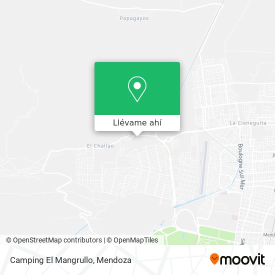 Mapa de Camping El Mangrullo