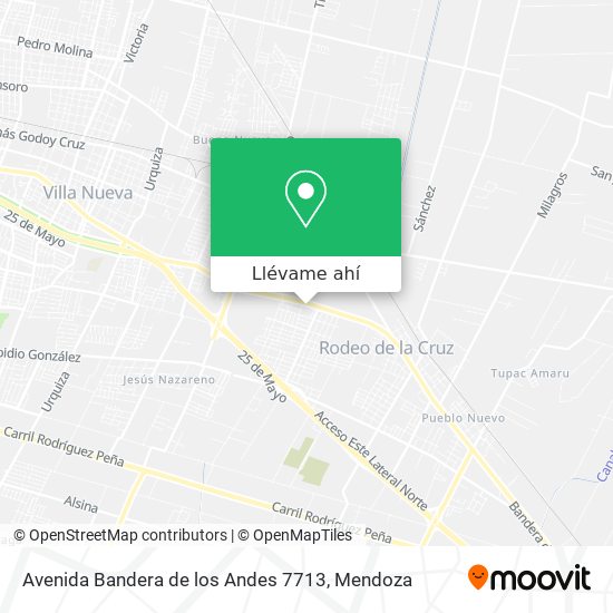 Mapa de Avenida Bandera de los Andes 7713