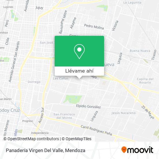 Mapa de Panadería Virgen Del Valle