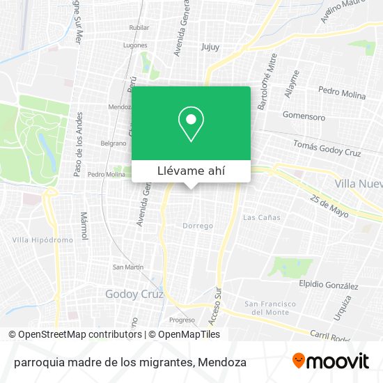 Mapa de parroquia madre de los migrantes
