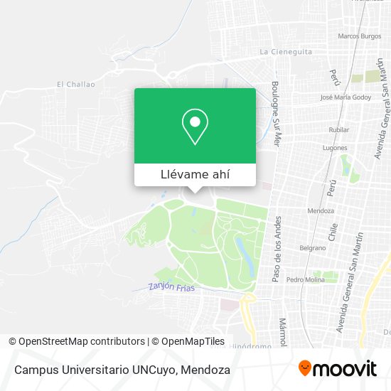 Mapa de Campus Universitario UNCuyo