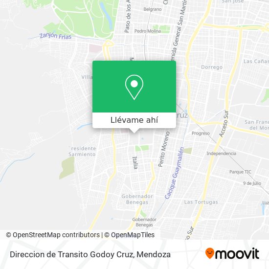 Mapa de Direccion de Transito Godoy Cruz