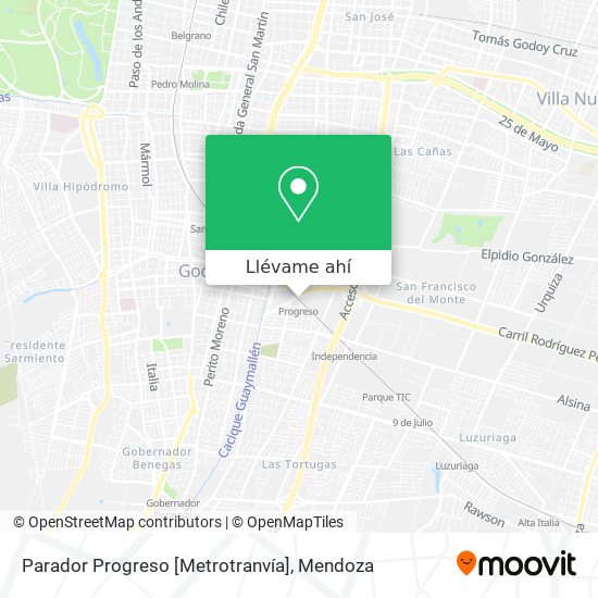Mapa de Parador Progreso [Metrotranvía]