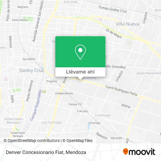 Mapa de Denver Concesionario Fiat
