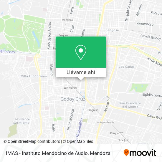 Mapa de IMAS - Instituto Mendocino de Audio