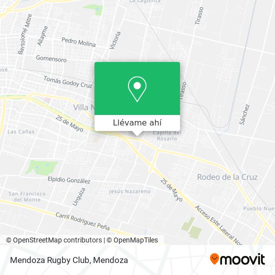 Mapa de Mendoza Rugby Club