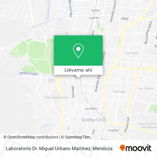 Mapa de Laboratorio Dr. Miguel Urbano Martínez