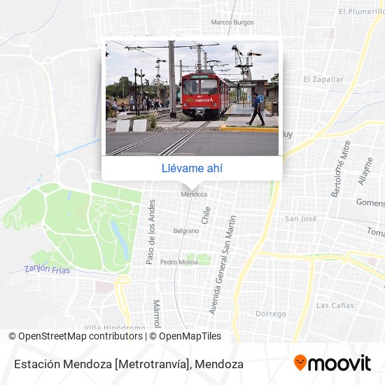Mapa de Estación Mendoza [Metrotranvía]