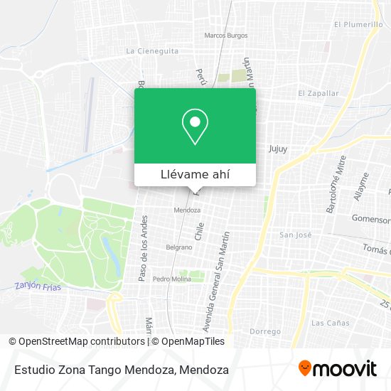 Mapa de Estudio Zona Tango Mendoza