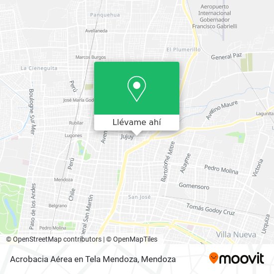 Mapa de Acrobacia Aérea en Tela Mendoza