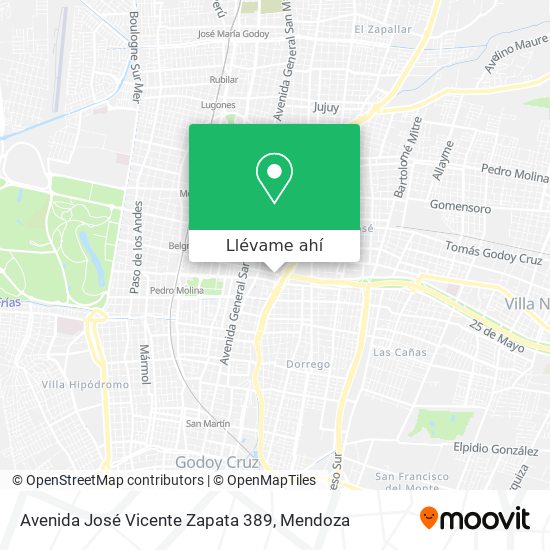 Mapa de Avenida José Vicente Zapata 389