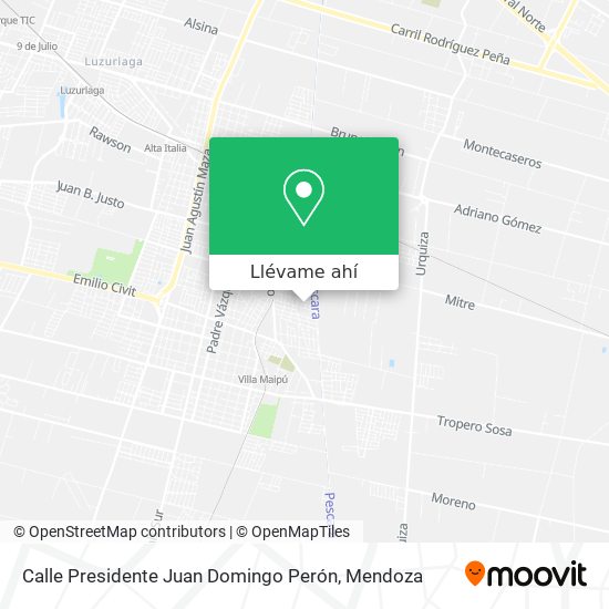 Mapa de Calle Presidente Juan Domingo Perón