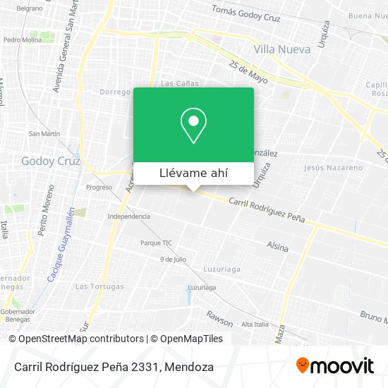 Mapa de Carril Rodríguez Peña 2331