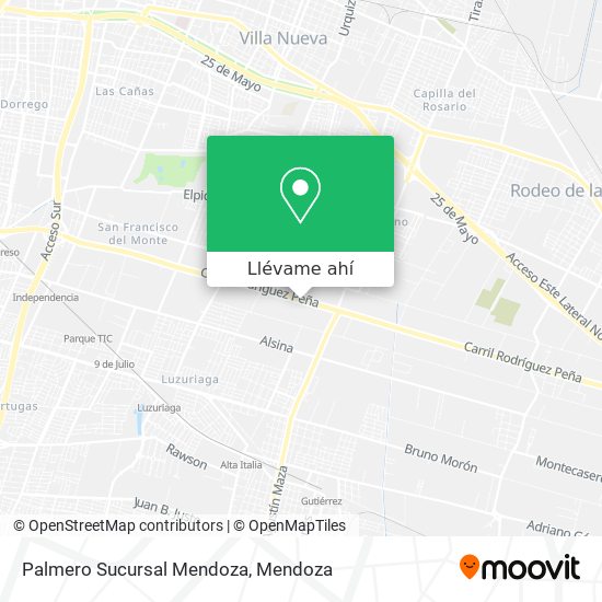 Mapa de Palmero Sucursal Mendoza